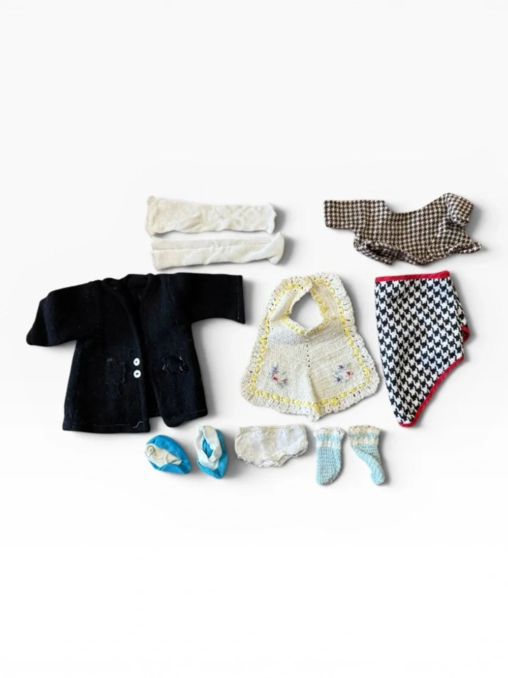 Collection of Vintage Doll Clothing - Variety of Handmade & Manufactured Items